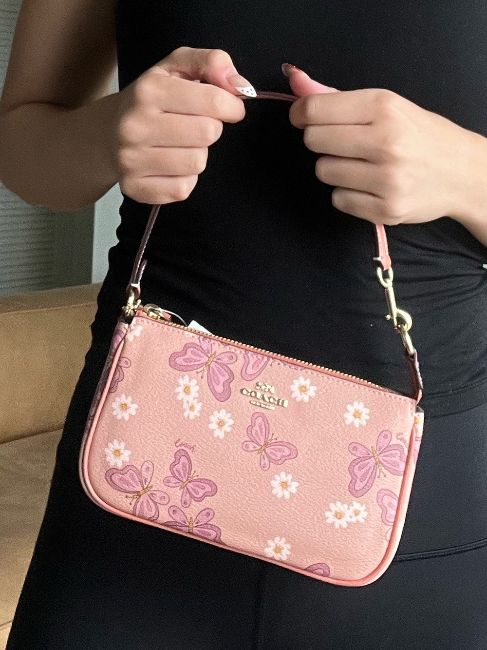 NWT Coach Nolita 19 Pink Butterfly Shoulder Bag